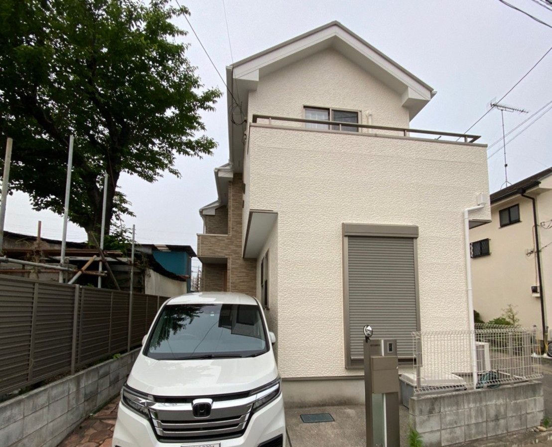 横浜市都筑区Y様邸|外壁塗装|施工前|外観|白色